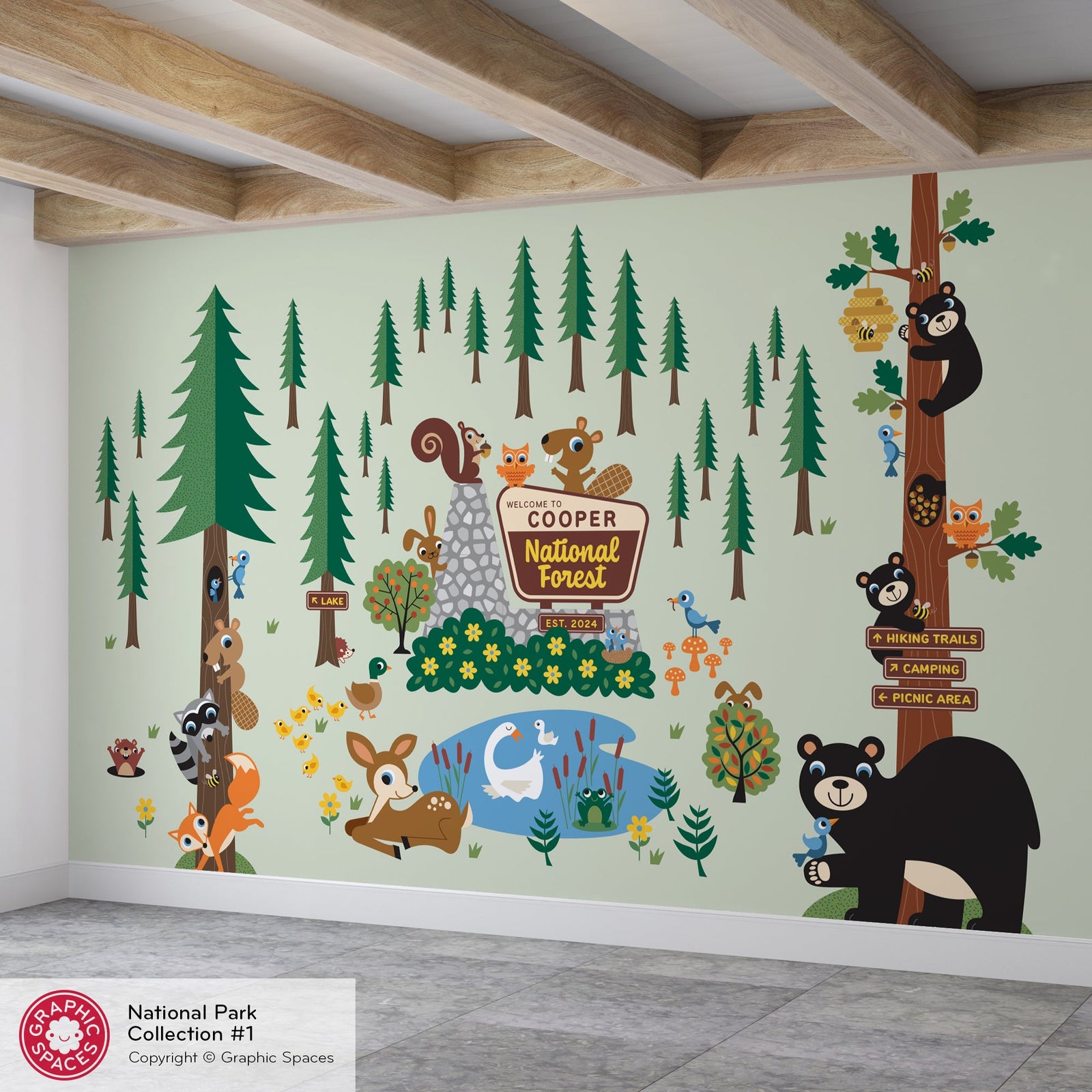 Wall Decal - National Forest Collection (Personalized) - Palette 1 - Graphic Spaces