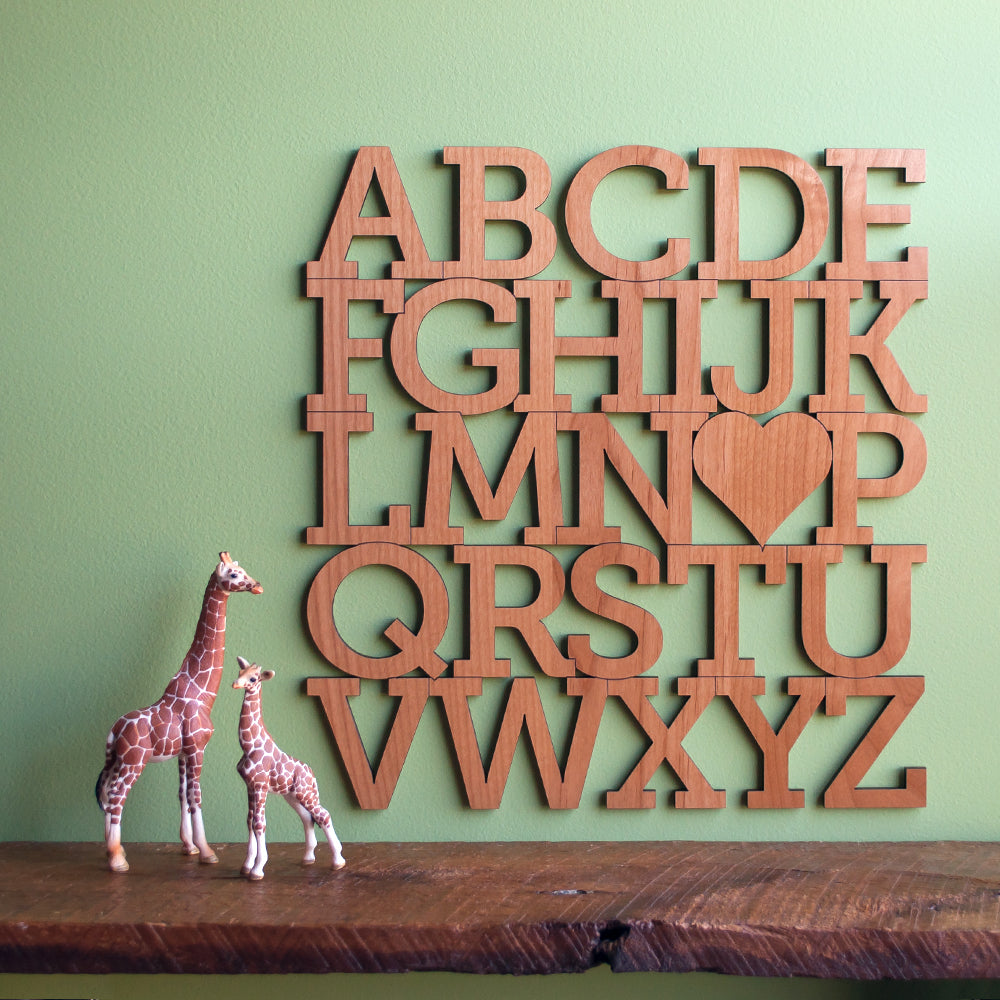 Alphabet Wooden Wall Hanging