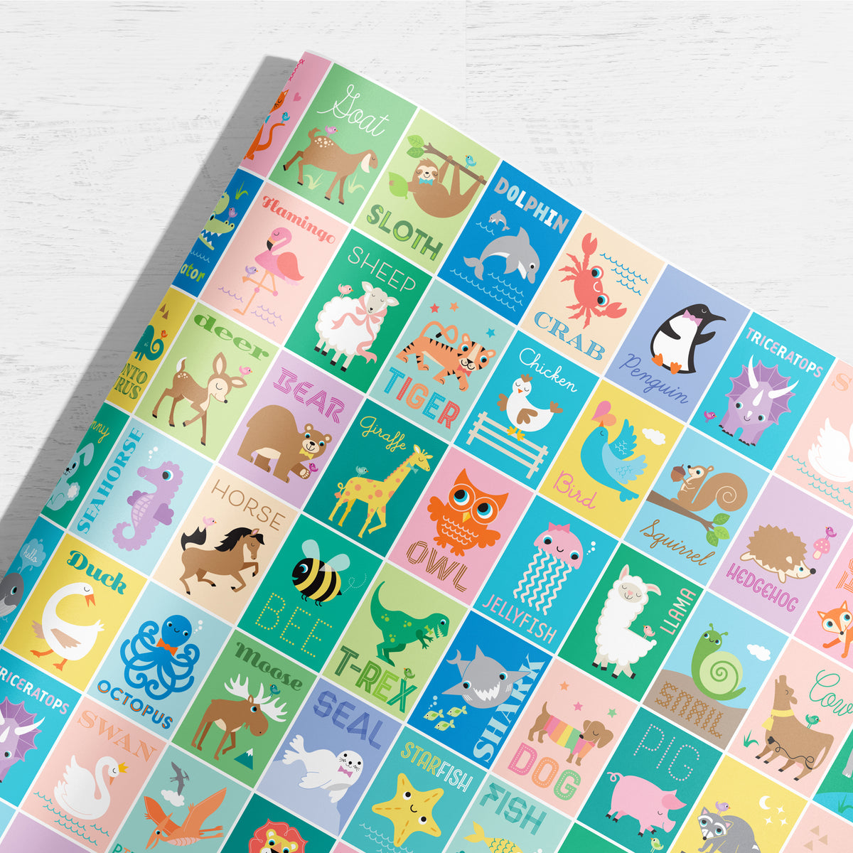 Animal Friends Wrapping Paper