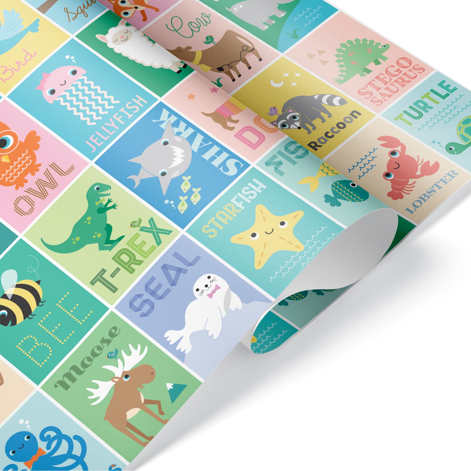 Kids Wrapping Paper - Animal Friends - Graphic Spaces