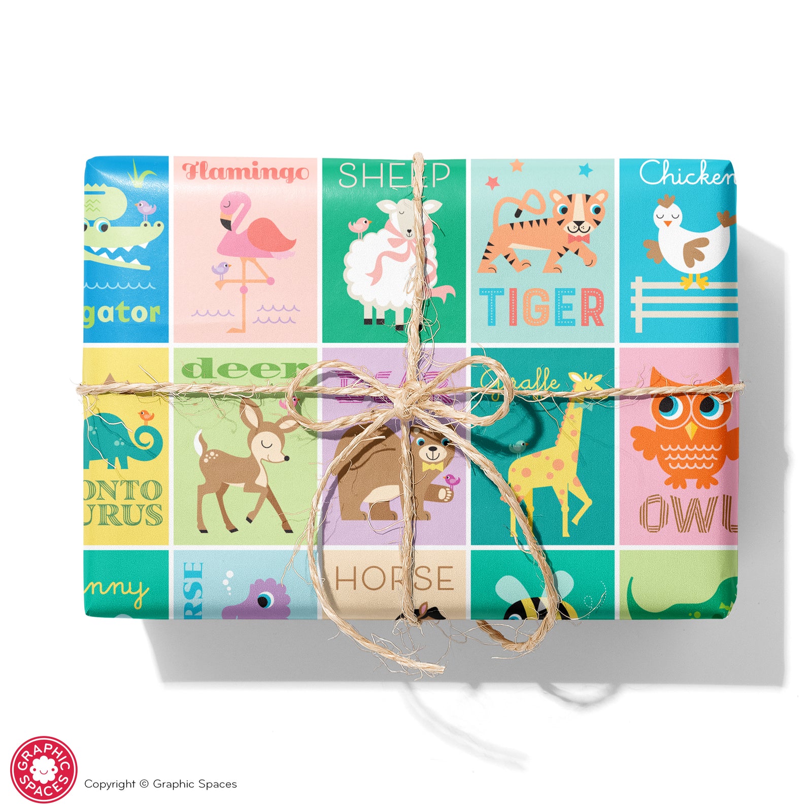 Kids Wrapping Paper - Animal Friends - Graphic Spaces