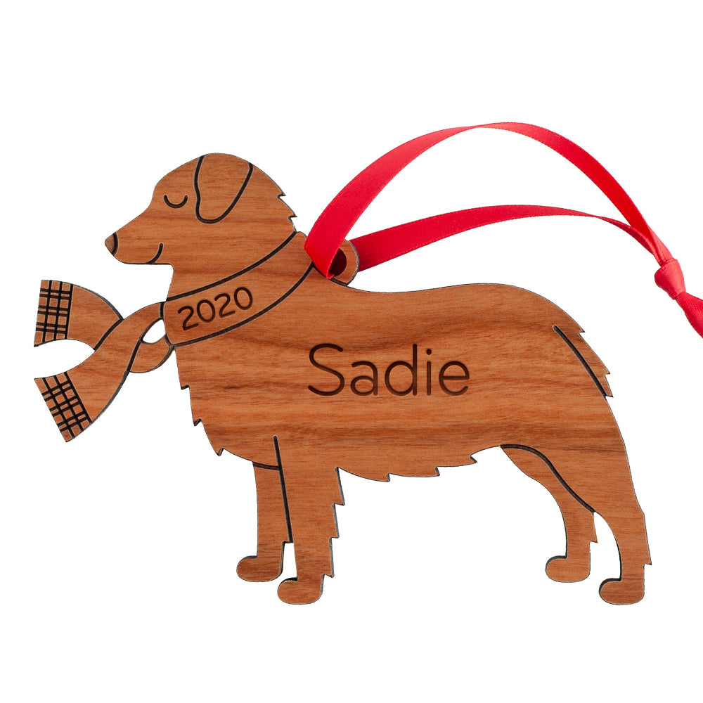 Australian Shepherd Wooden Christmas Ornament - Personalized