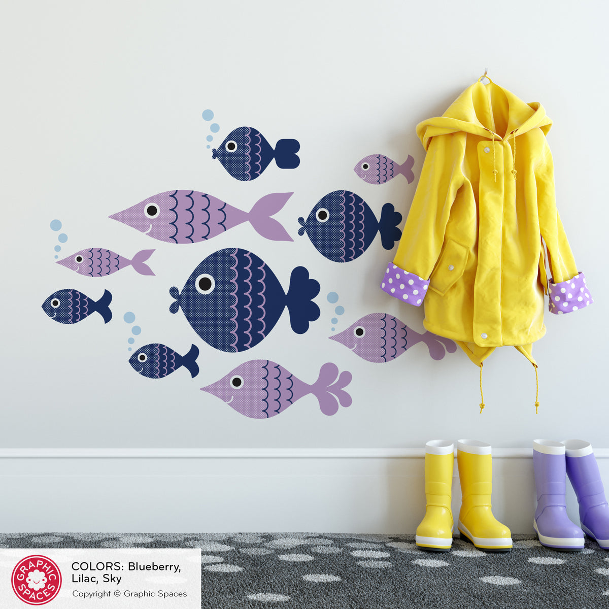 Fish Peel-and-Stick Wall Decals