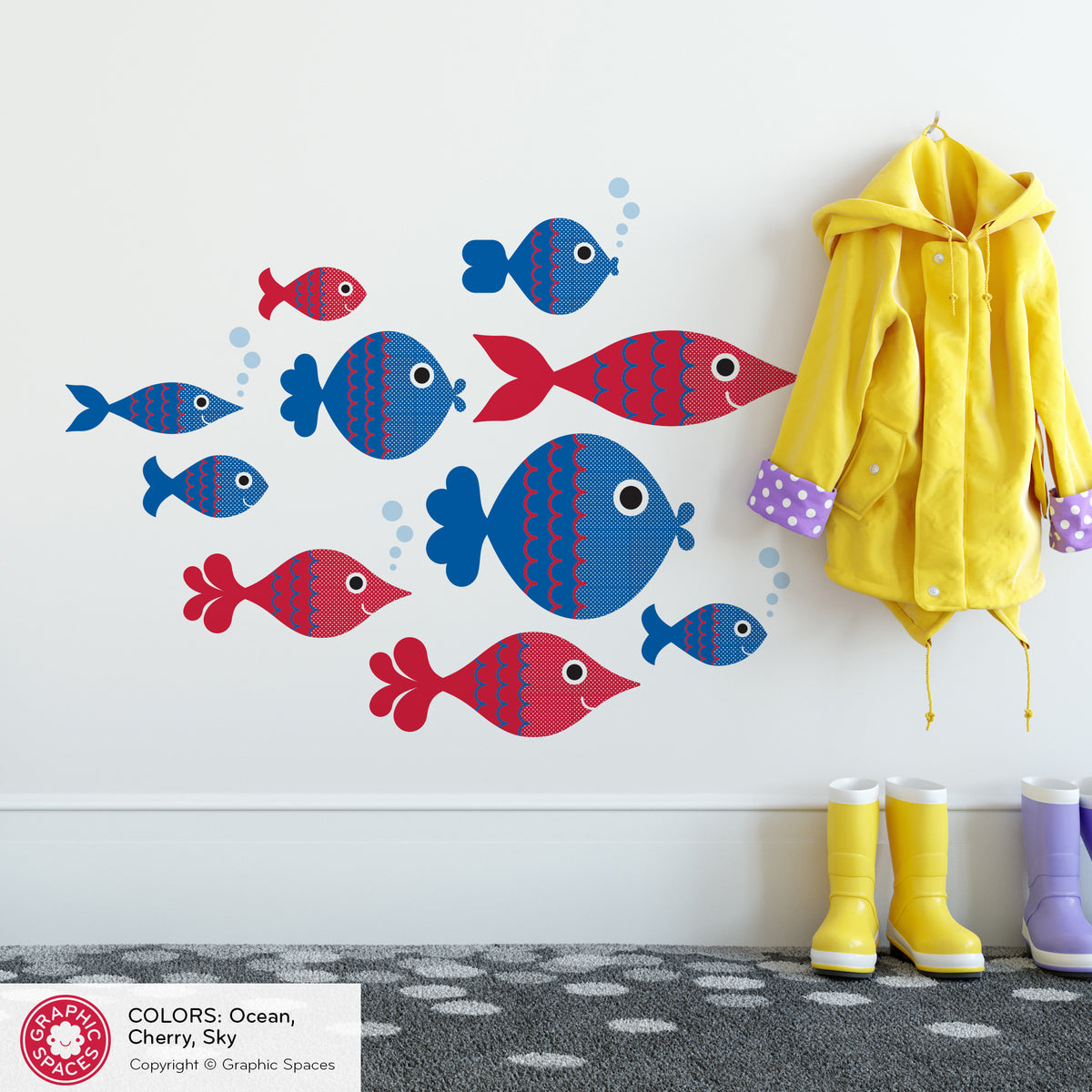 Fish Peel-and-Stick Wall Decals