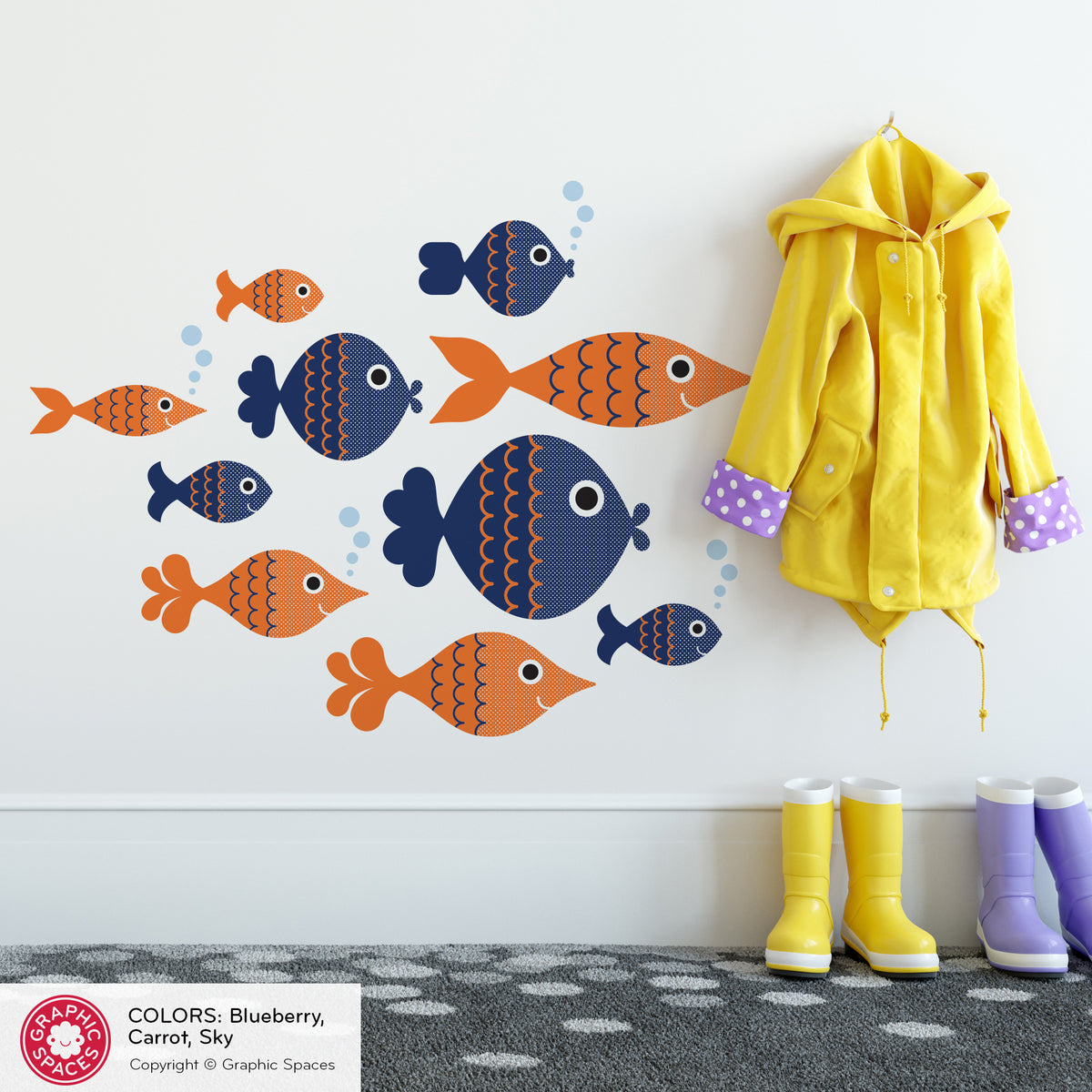 Fish Peel-and-Stick Wall Decals