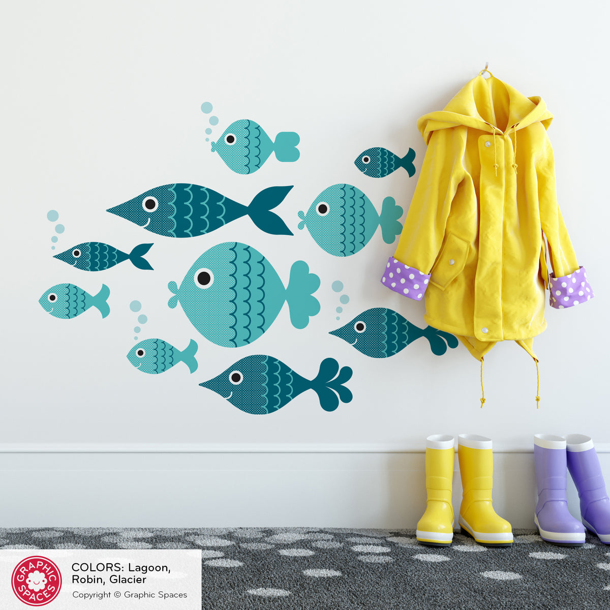 Fish Peel-and-Stick Wall Decals
