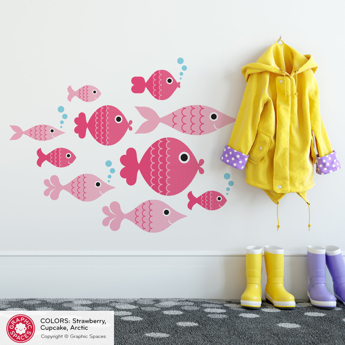 Fish Peel-and-Stick Wall Decals