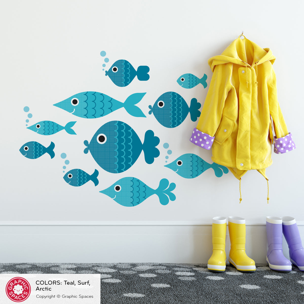 Fish Peel-and-Stick Wall Decals