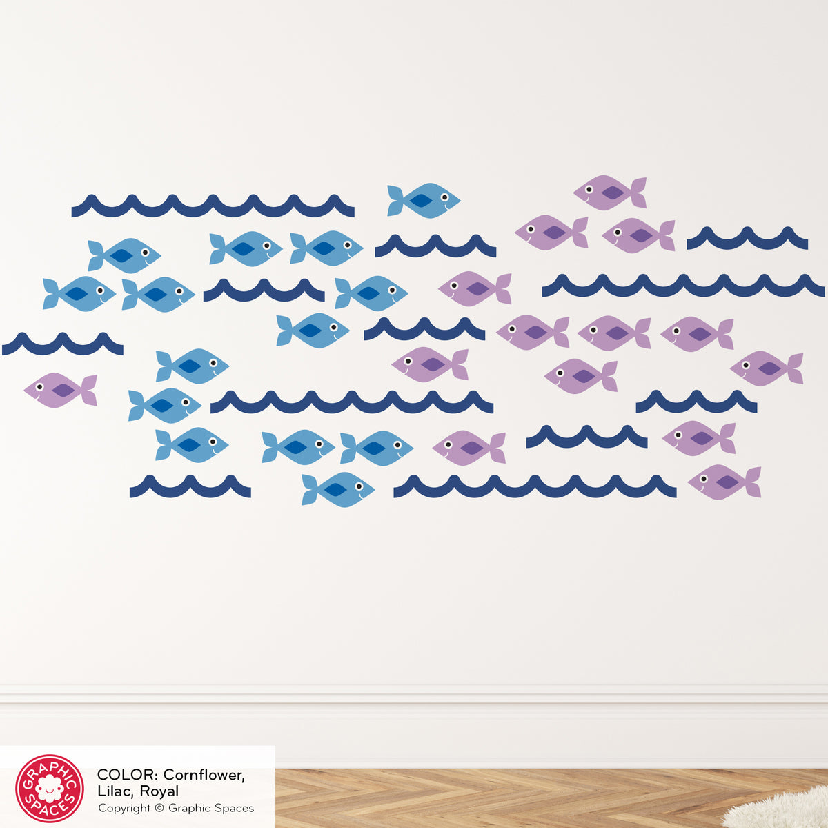 Ocean Baby Fish Fabric Wall Decal