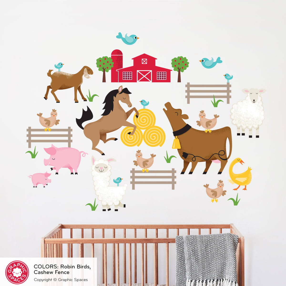 Wall Decal - Barnyard Farm Animals