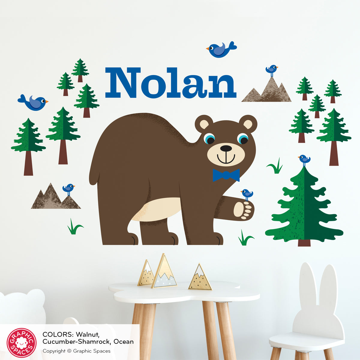 Bear Fabric Wall Decal
