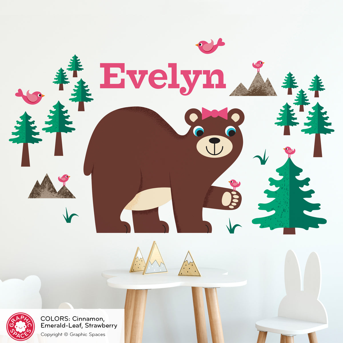 Bear Fabric Wall Decal