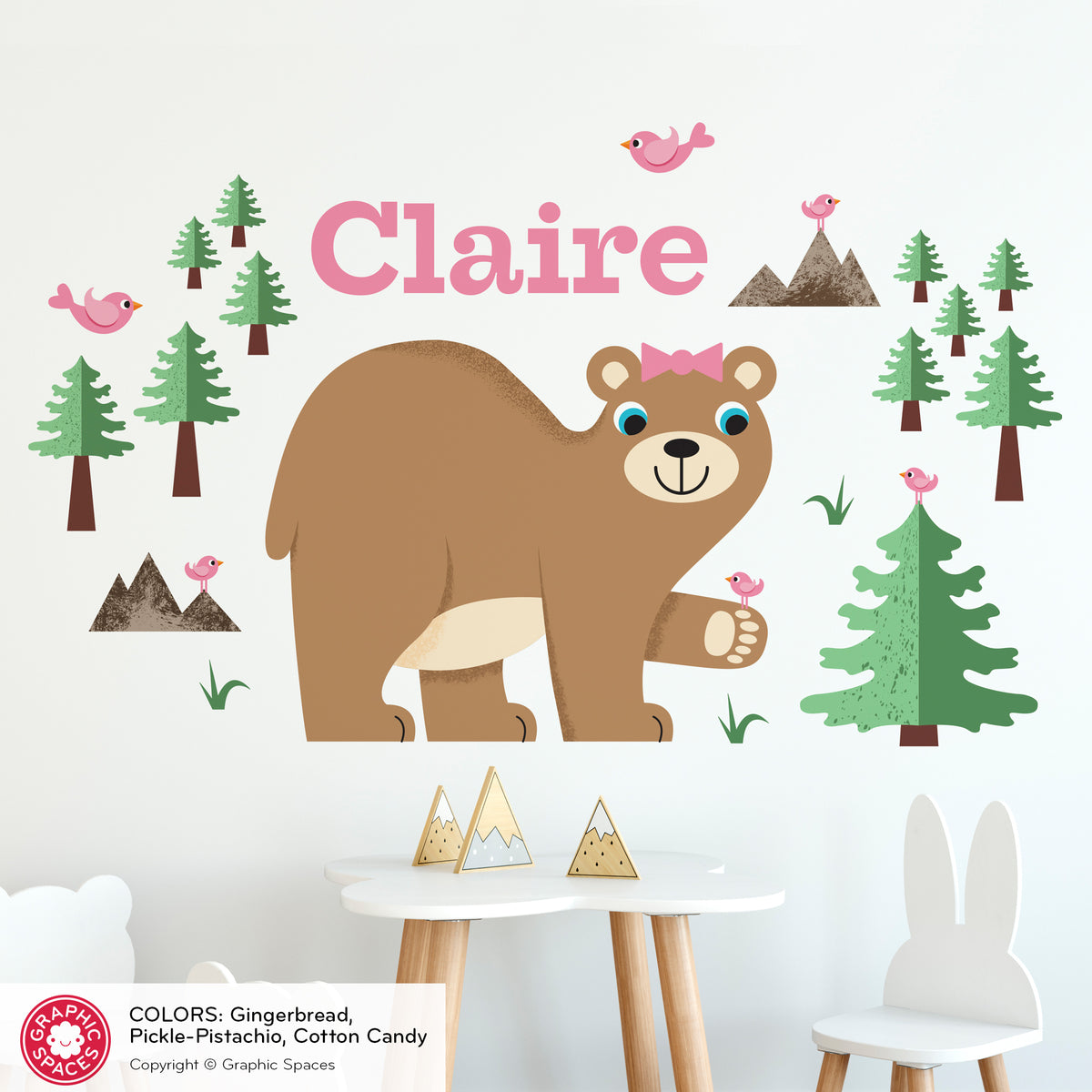 Bear Fabric Wall Decal