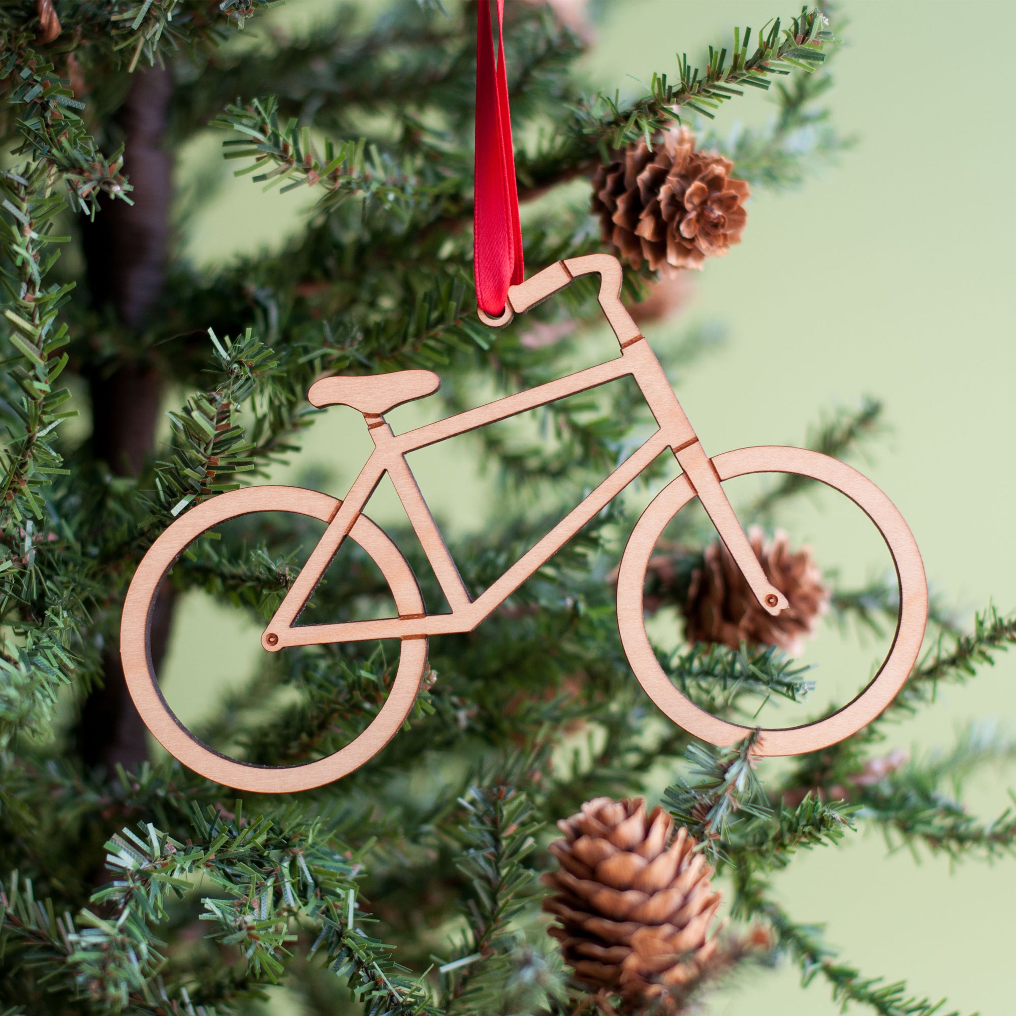 boy bike christmas ornament