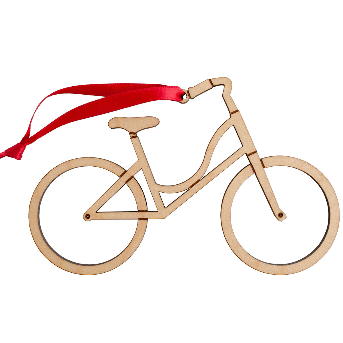 Bike Wooden Christmas Ornament: Modern Girl