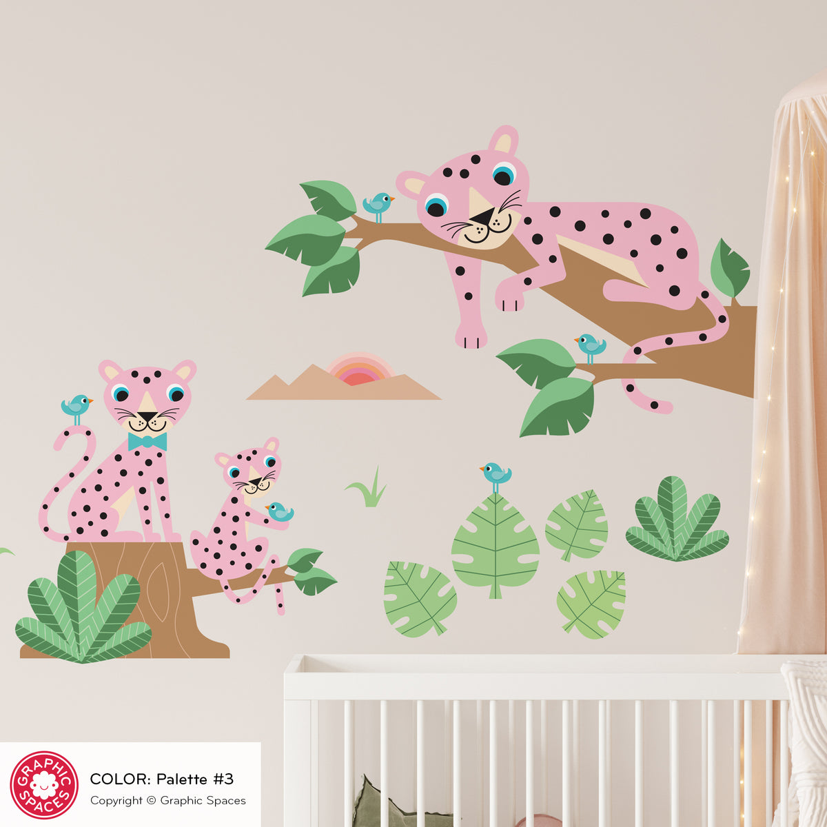Wall Decal - Cheetah Family