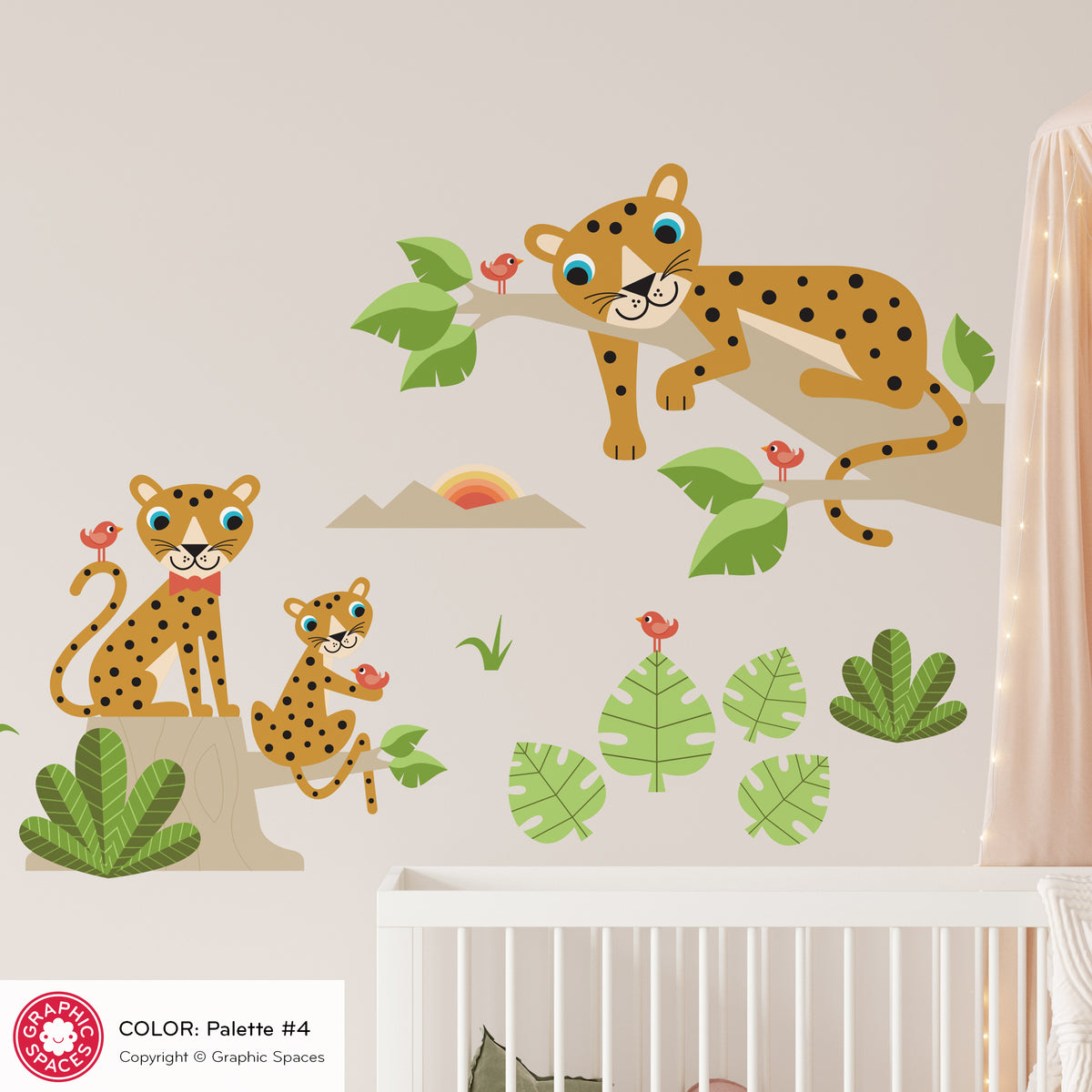 Wall Decal - Cheetah Family