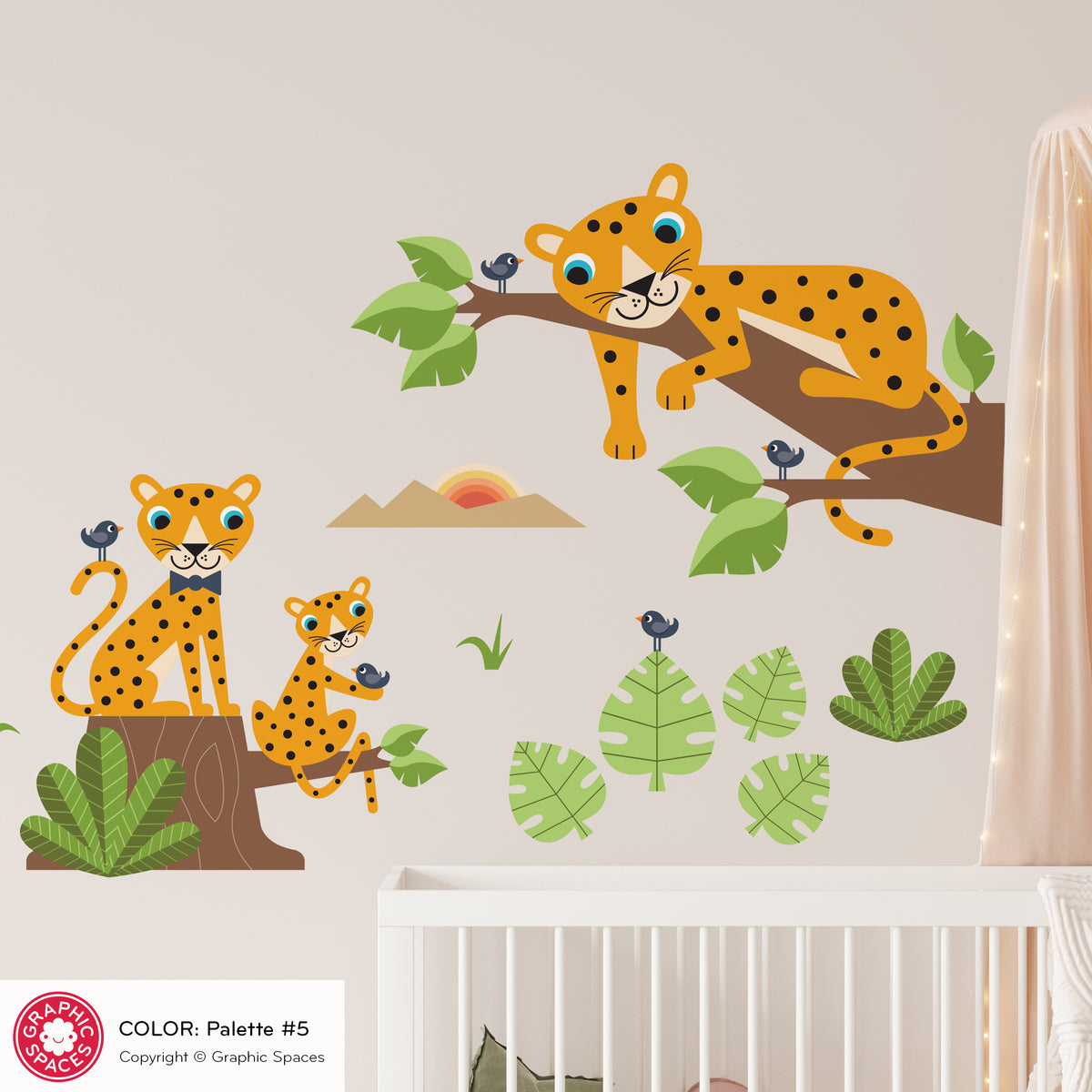 Wall Decal - Cheetah Family