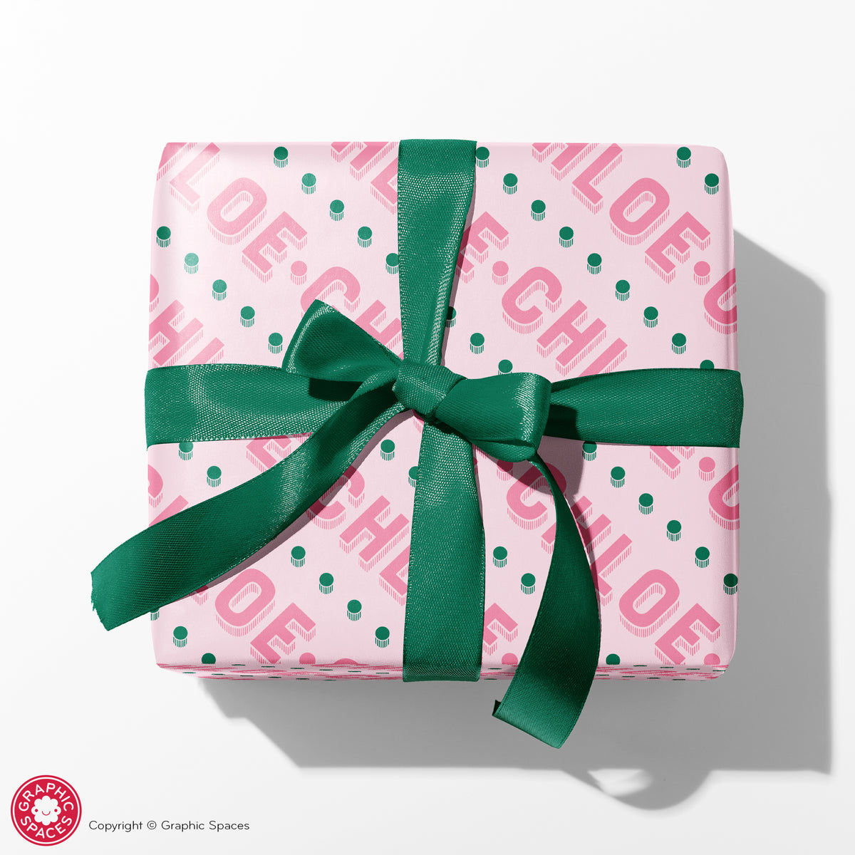 Christmas Personalized Name Wrapping Paper - PINK