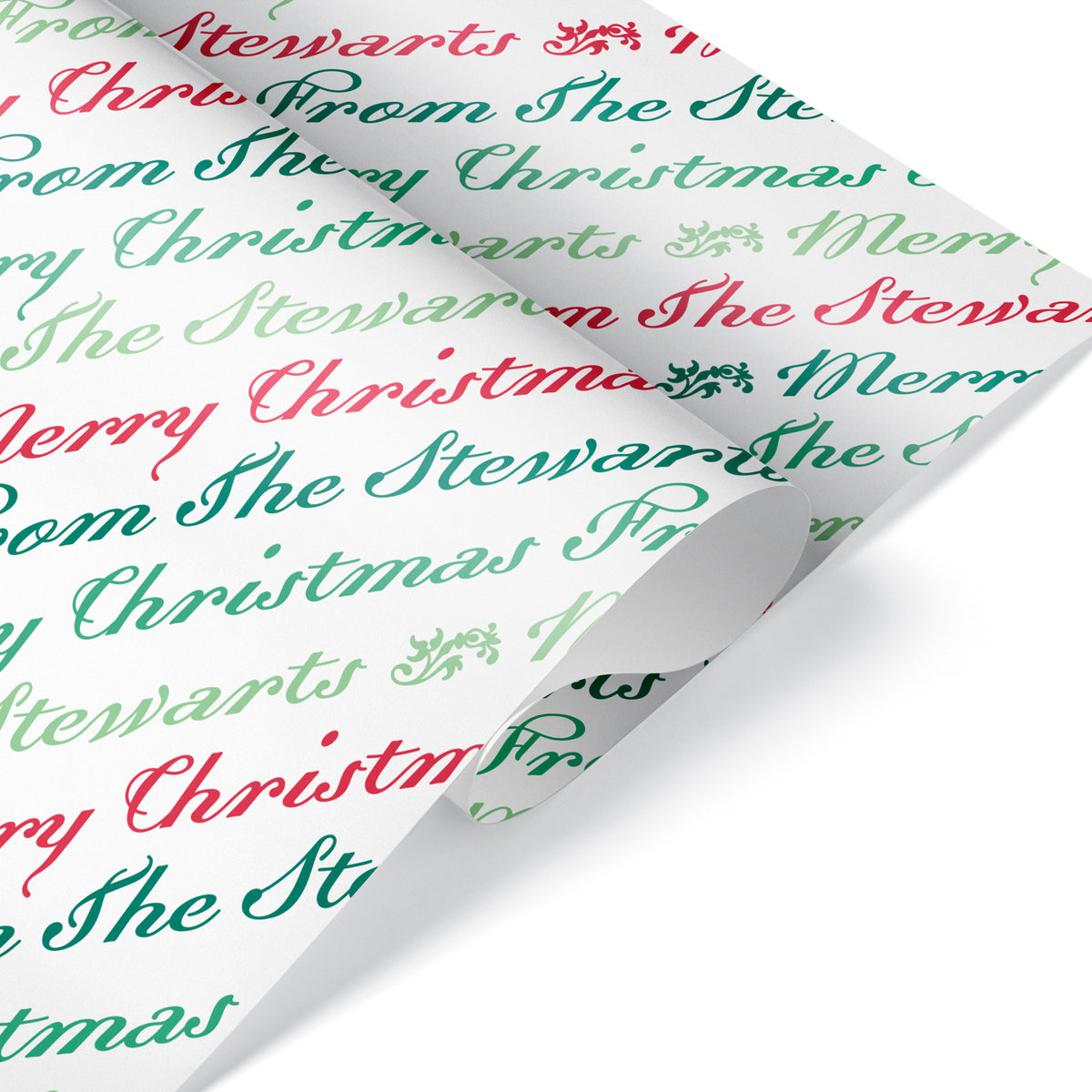 Christmas Script Personalized Name Wrapping Paper - CLASSIC