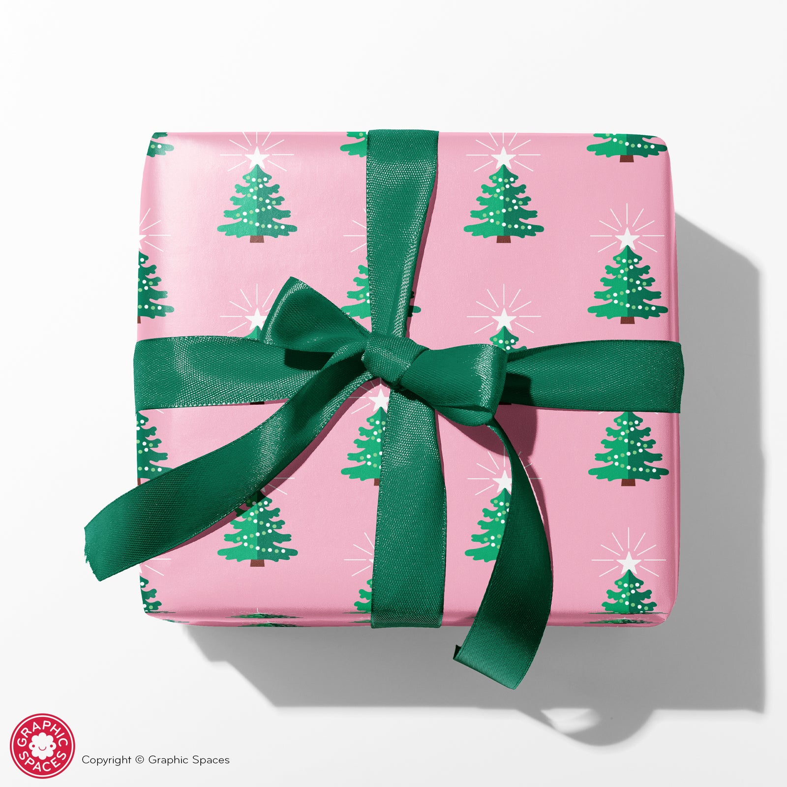 Wrapping Paper - Christmas Tree (Pink) - Graphic Spaces