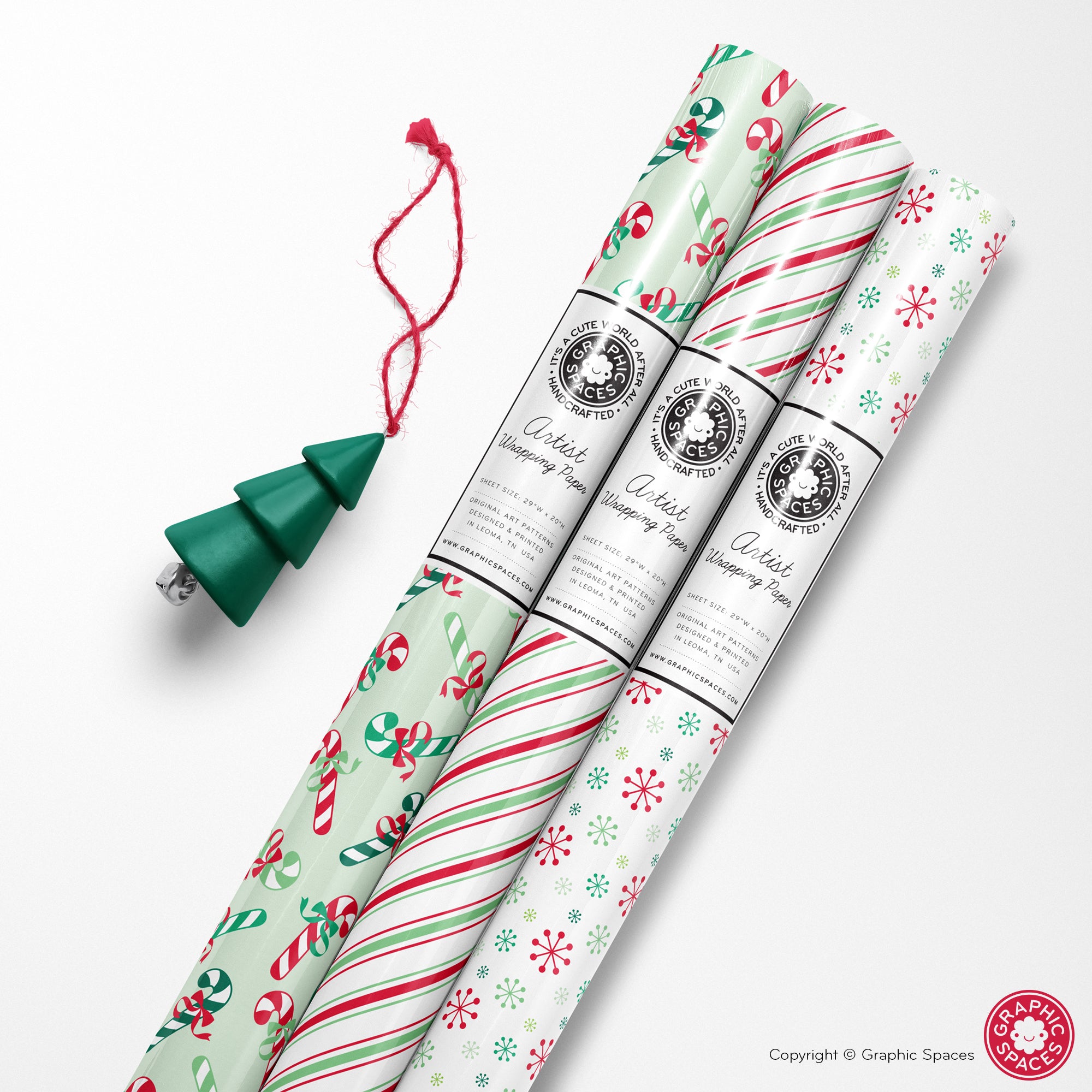 Set of 3 Assorted Christmas Wrapping Papers, Variety Pack Traditional -  Graphic Spaces