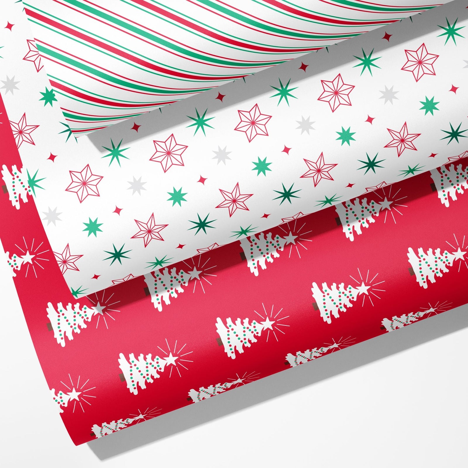 Wrapping Paper - Set of 3 Assorted Christmas (Traditional) - Graphic Spaces