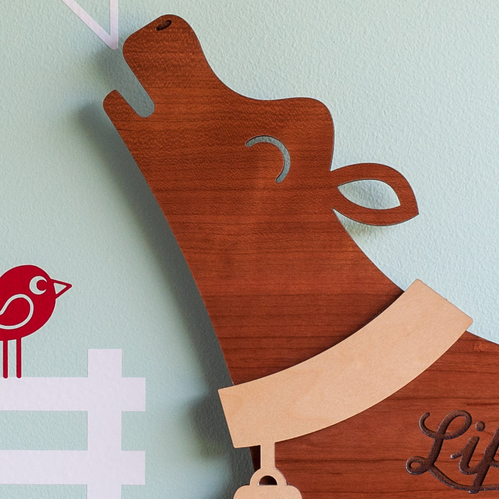 Cow Wooden Wall Sign &quot;Life is better on the farm&quot;