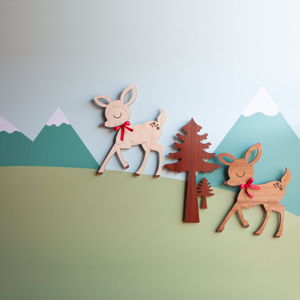 Deer Wooden Room Door Sign