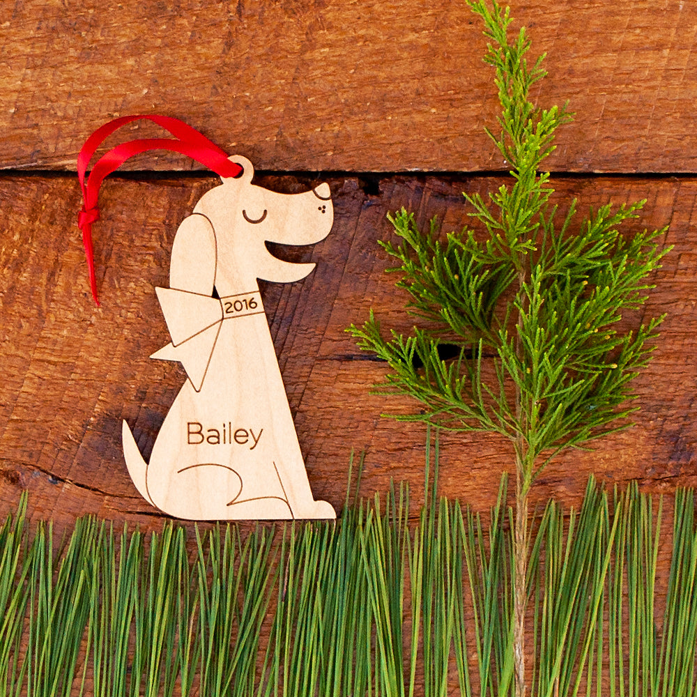 lab retriever puppy dog Christmas ornament personalized