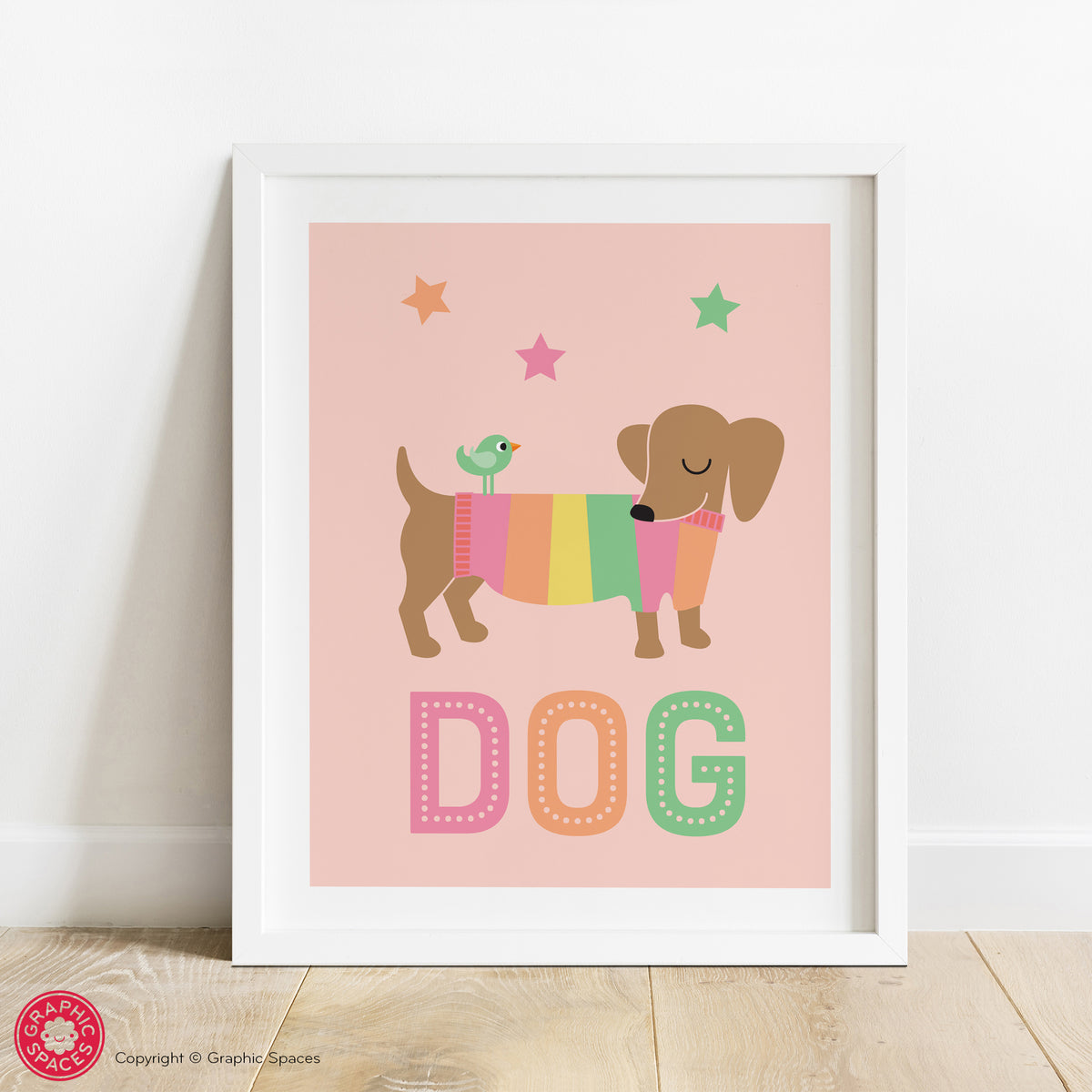 Dog Art Print - Pastel