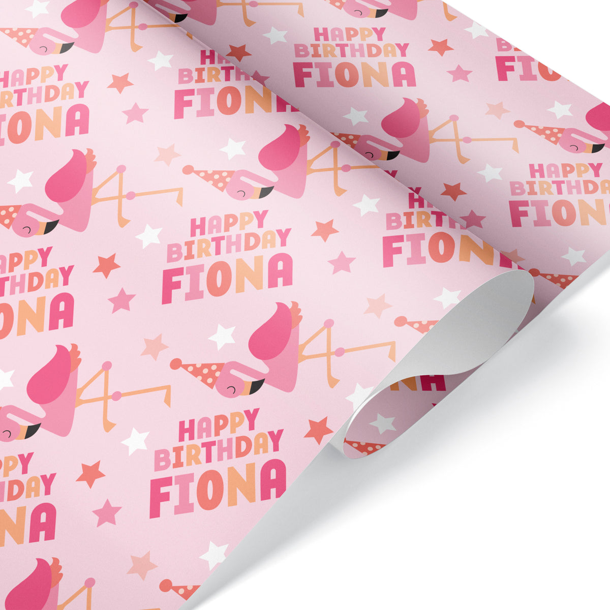 Flamingo Birthday Personalized Wrapping Paper