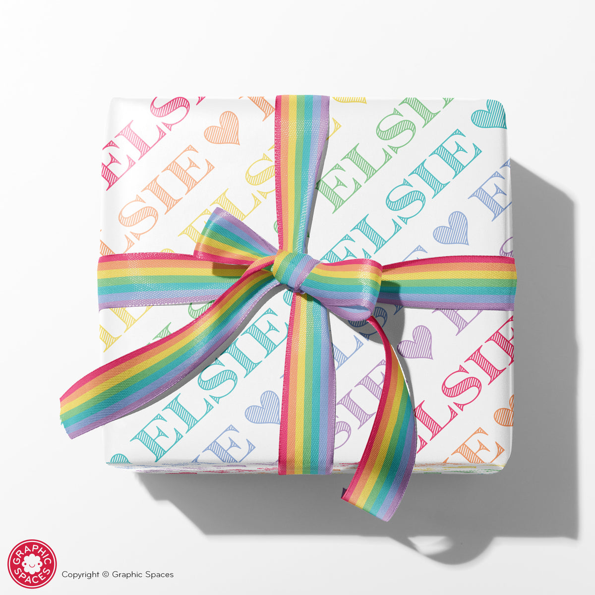 Rainbow Name Personalized Wrapping Paper