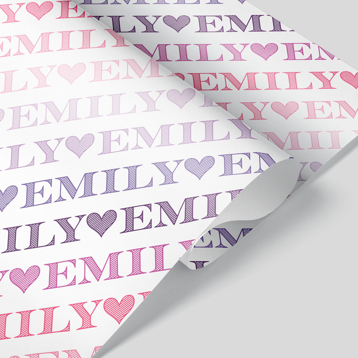 Personalized Name Wrapping Paper - PINK/PURPLE