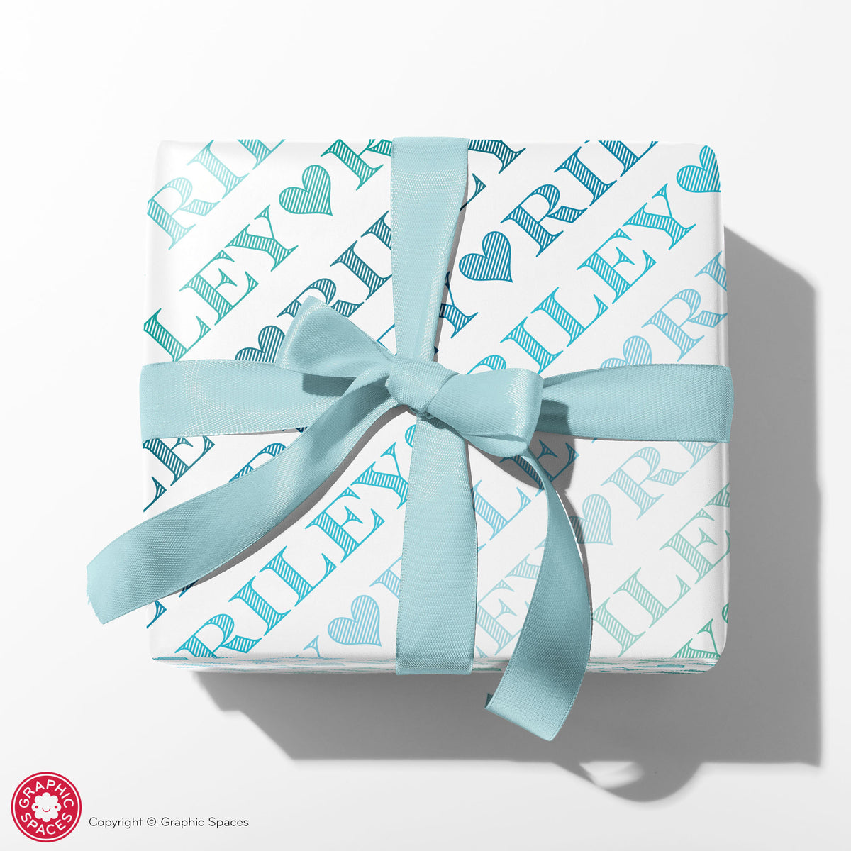 Personalized Name Wrapping Paper - BLUE/GREEN