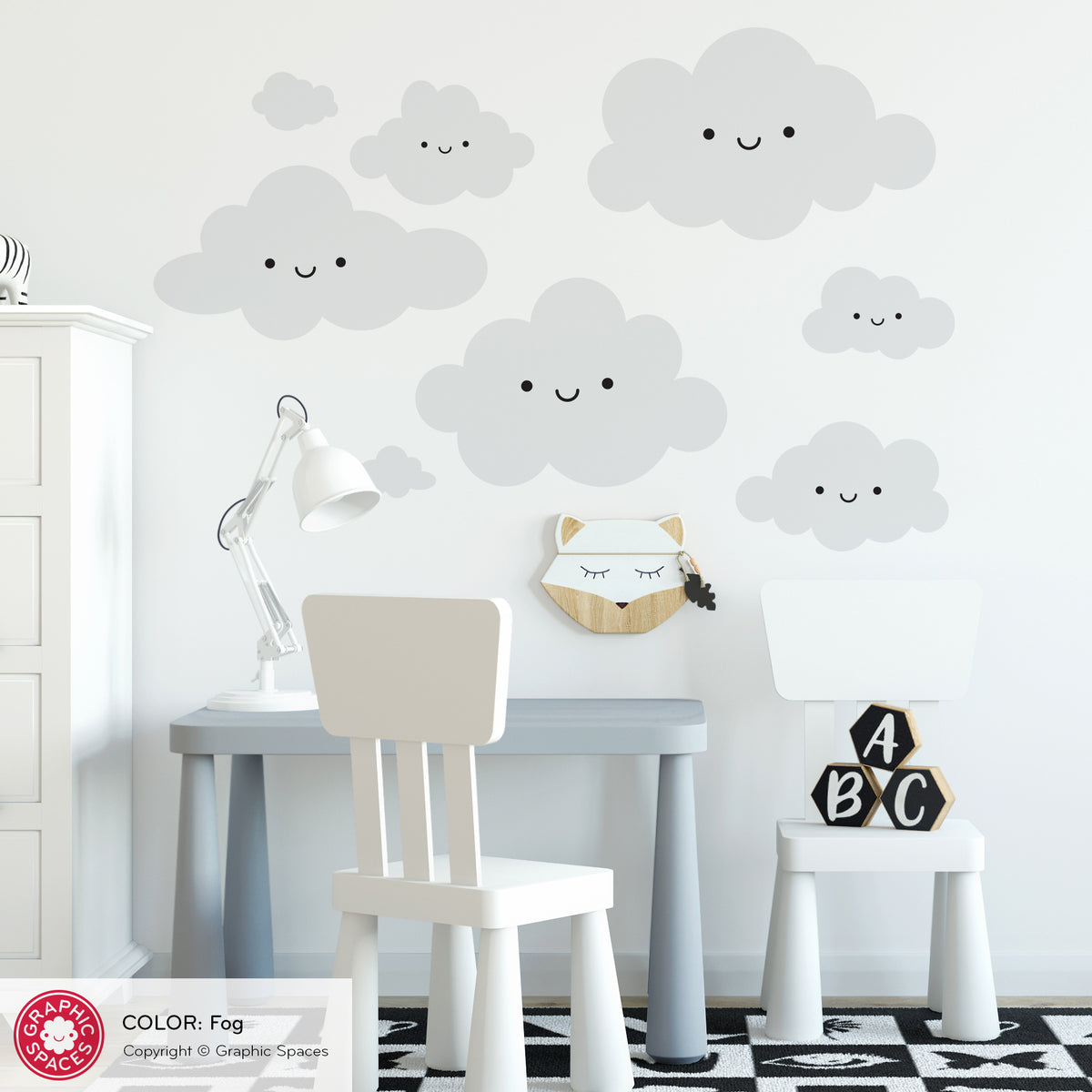 Wall Decal - Happy Clouds