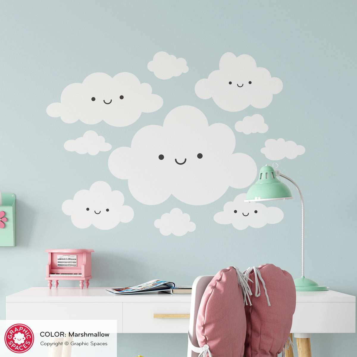 Wall Decal - Happy Clouds