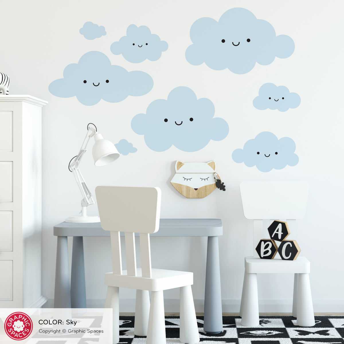Wall Decal - Happy Clouds