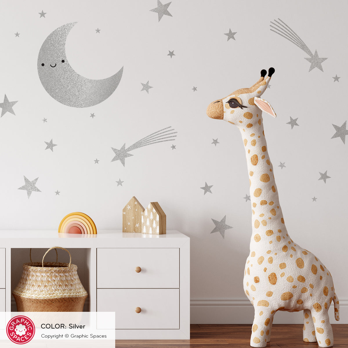 Wall Decal - Happy Moon &amp; Stars