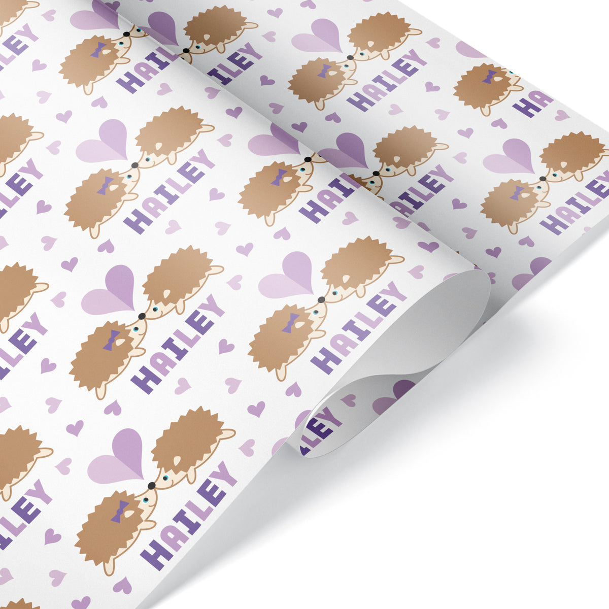 Hedgehog Love Personalized Wrapping Paper