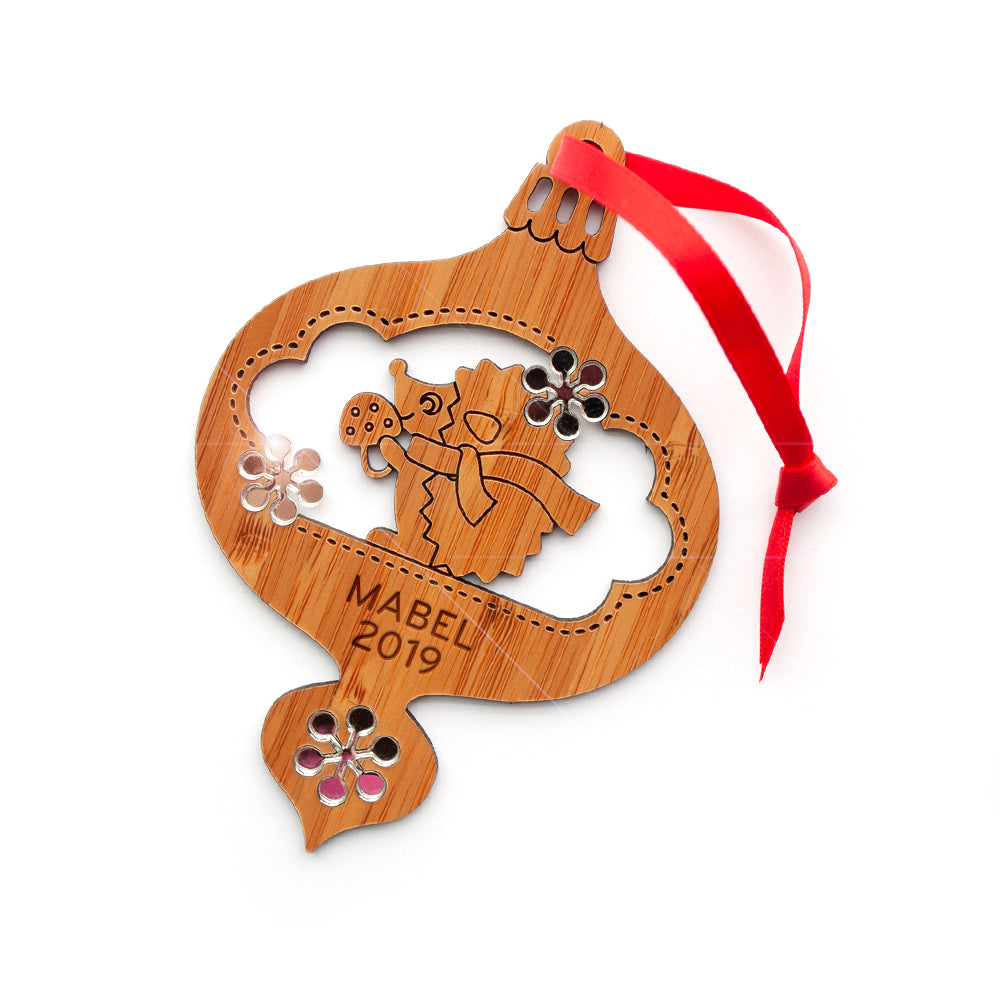 woodland hedgehog christmas ornament baby's first christmas personalized keepsake