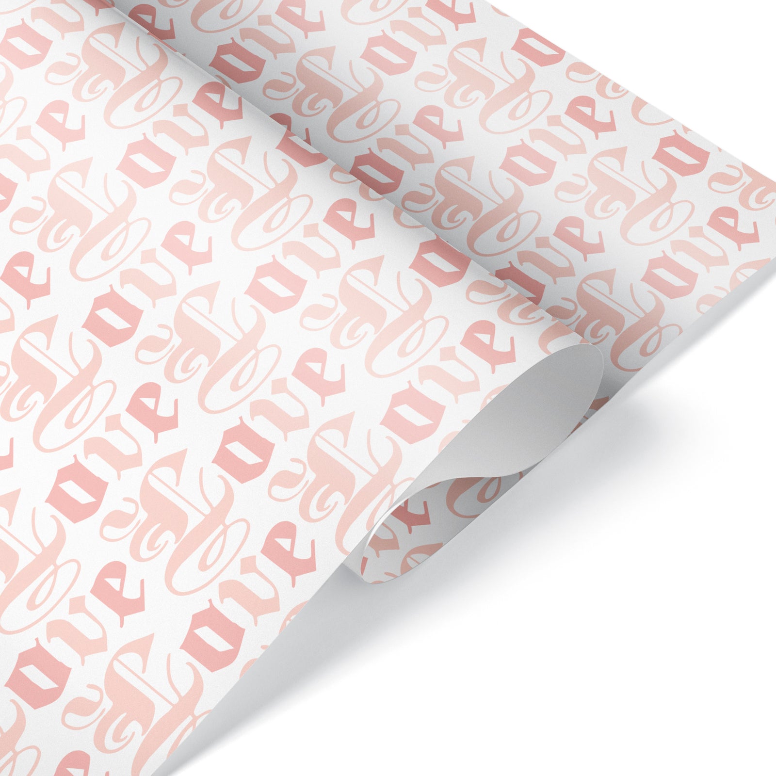 Wrapping Paper - Old English Love (Pastel Blush) - Graphic Spaces