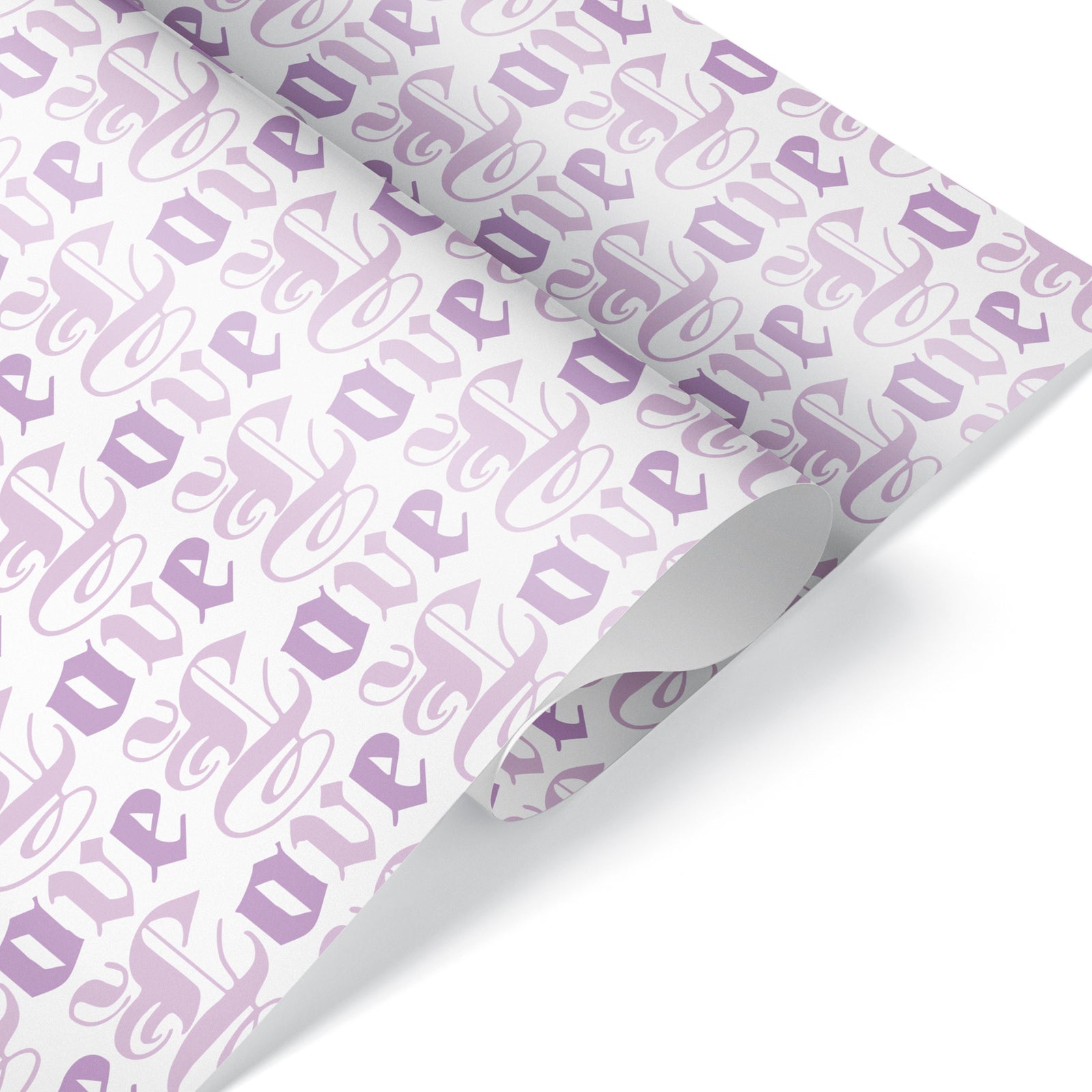 Wrapping Paper - Old English Love (Pastel Purple) - Graphic Spaces