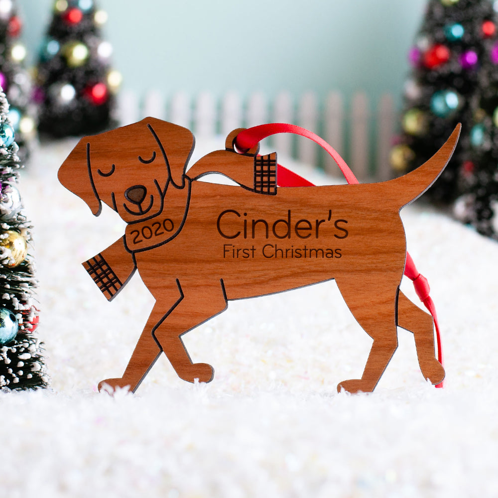 Labrador Retriever Wooden Christmas Ornament - Personalized