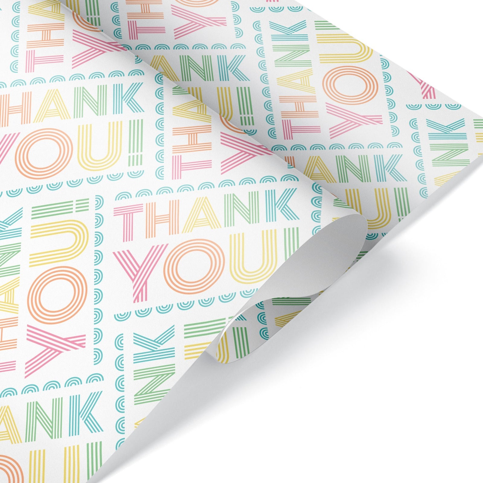 Wrapping Paper - Multiline Rainbow Thank You - Graphic Spaces