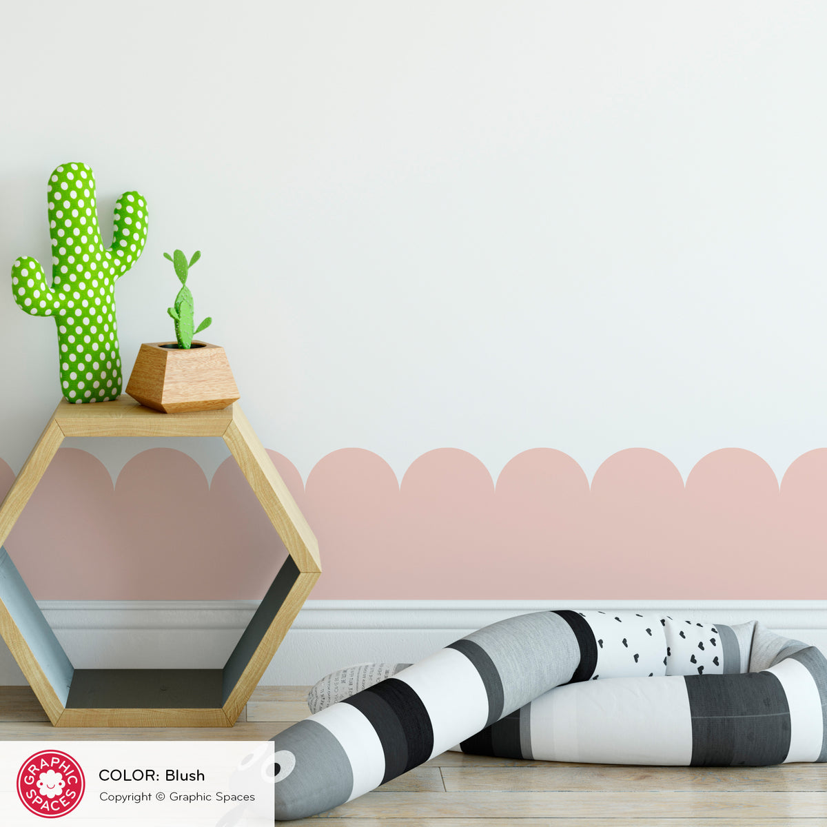 Wall Decal - Scalloped Room Border (8&quot;H Medium)