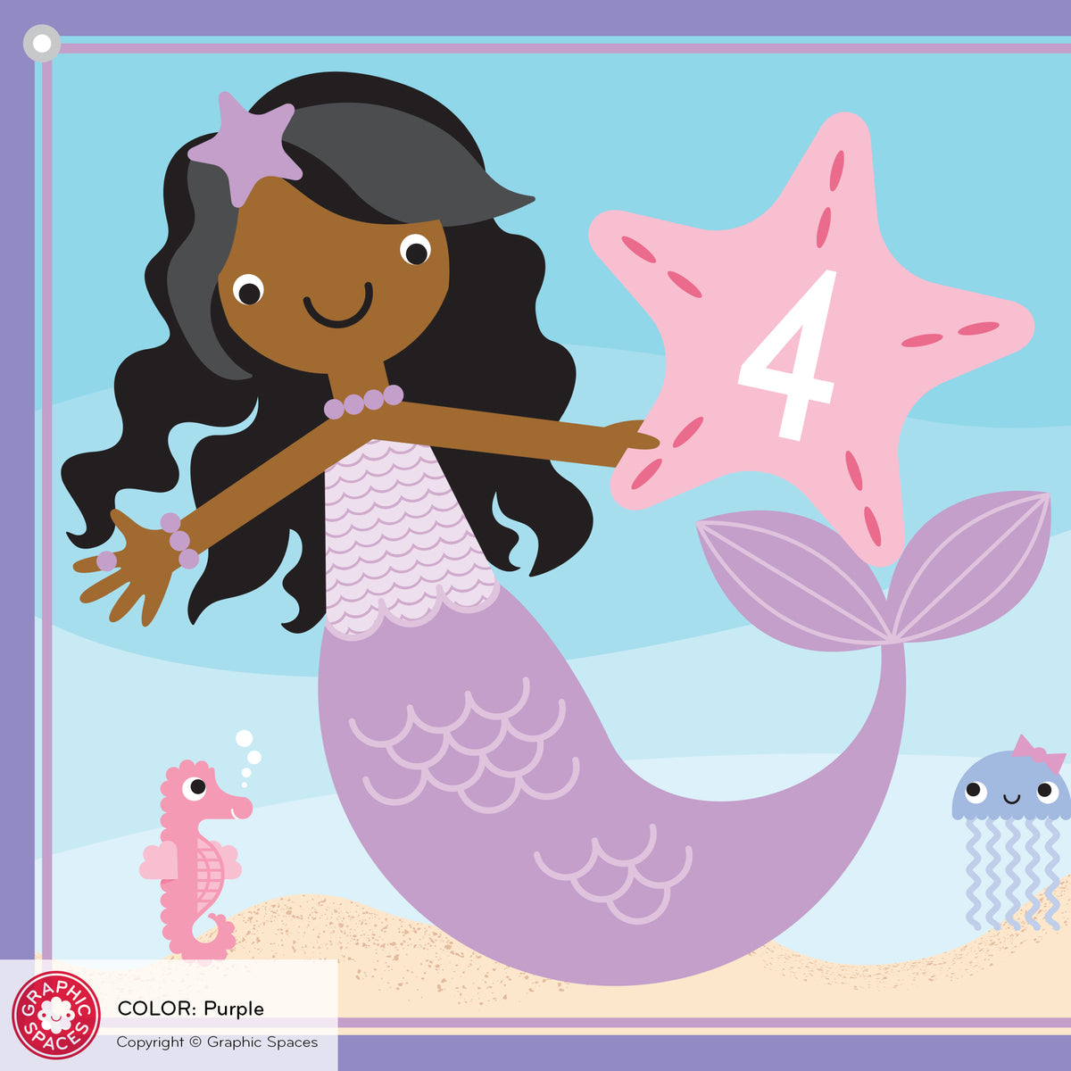 Mermaid Birthday Party Banner, Personalized