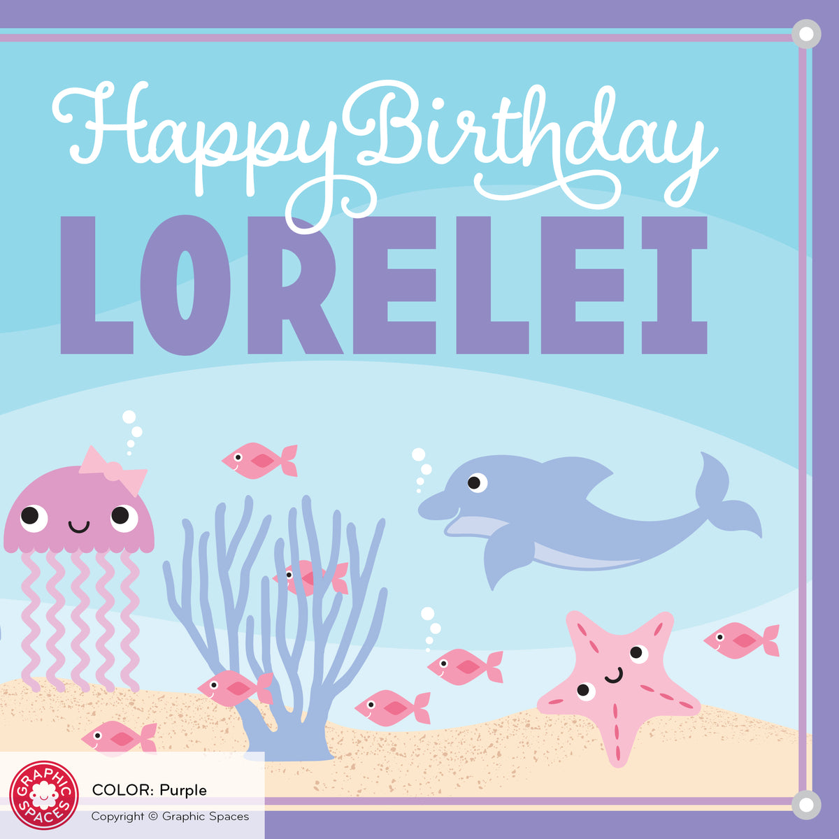Mermaid Birthday Party Banner, Personalized