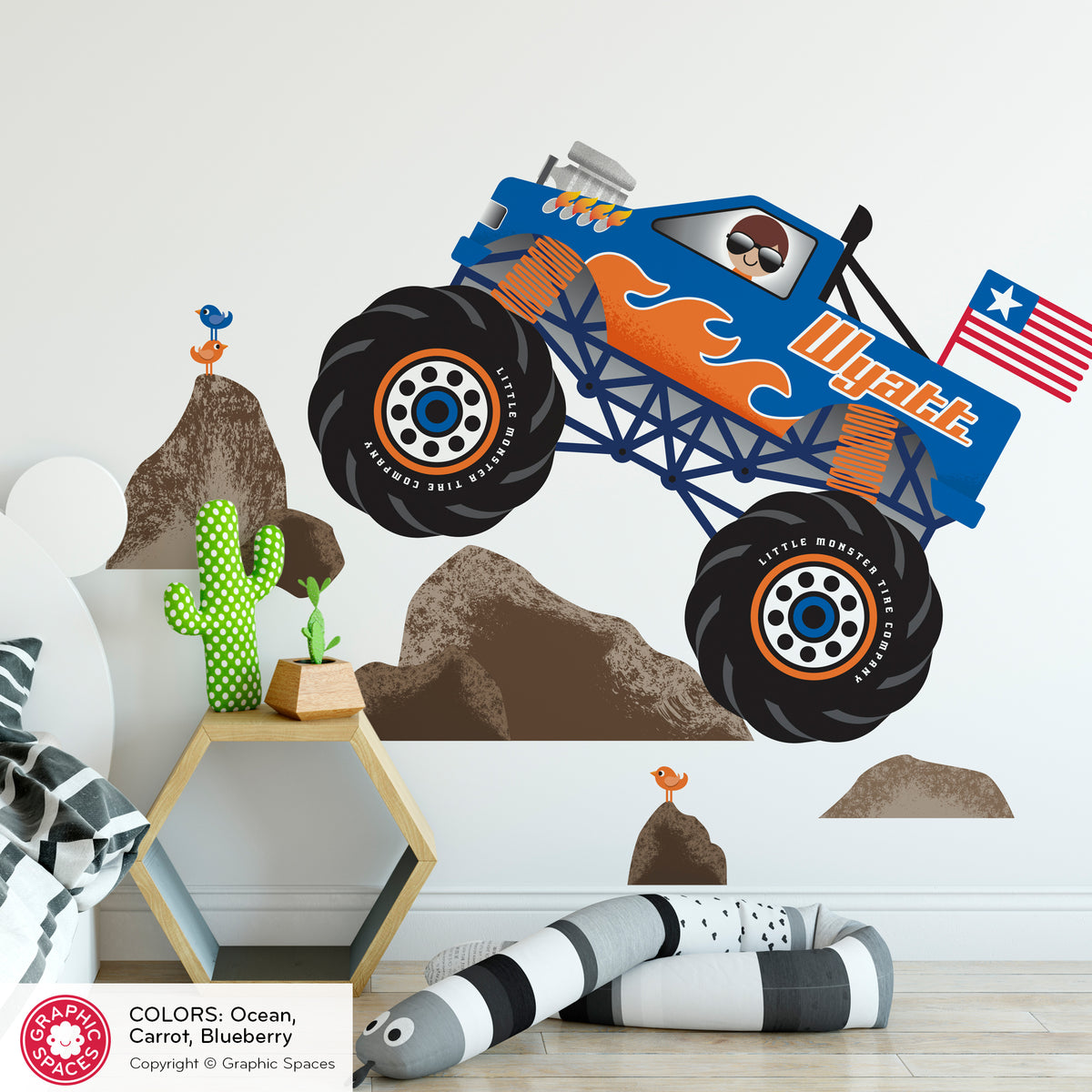 Wall Decal - Monster Truck (Personalized)