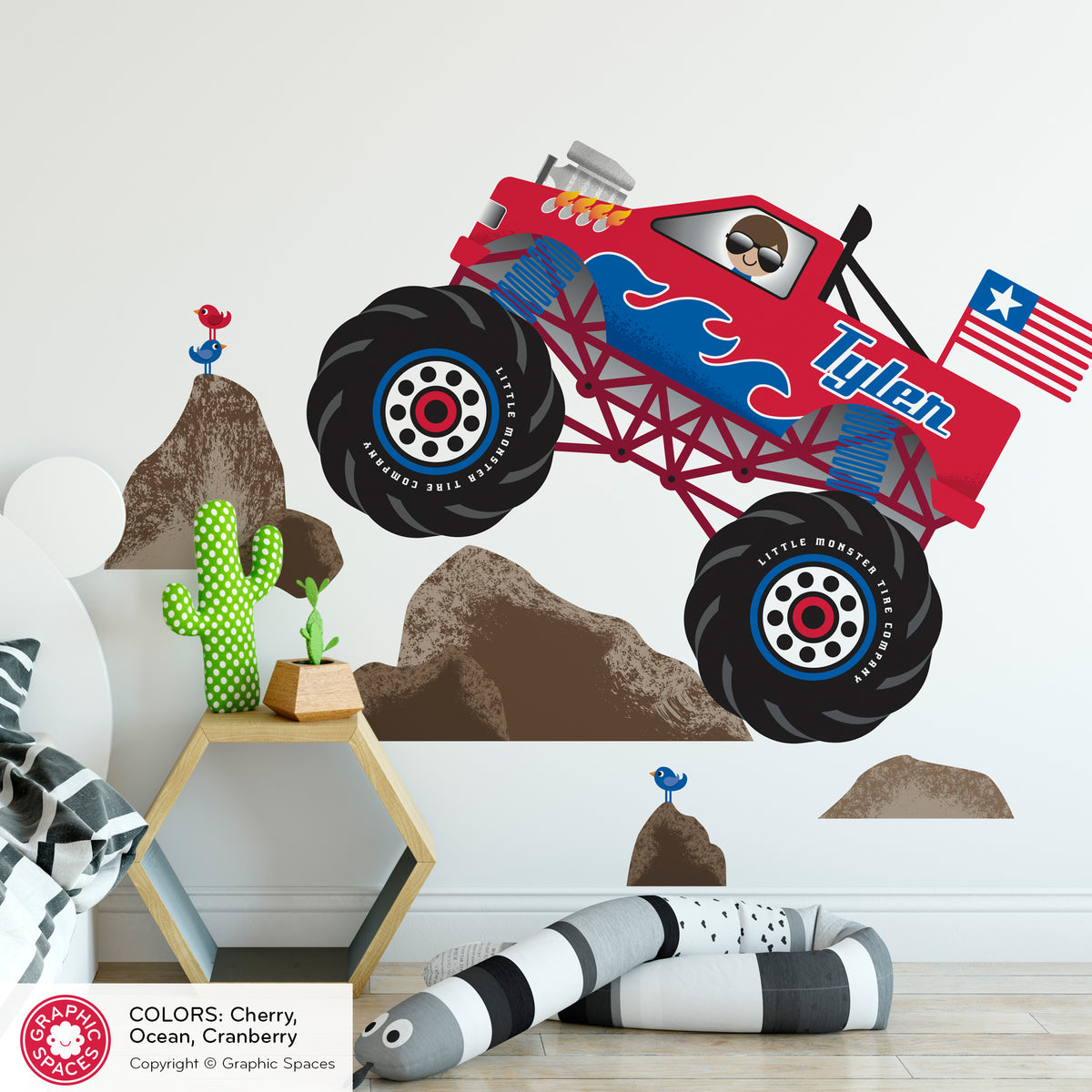 Wall Decal - Monster Truck (Personalized)